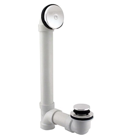 Westbrass Tip Toe Sch. 40 PVC Bath Waste W/ One-Hole Elbow in Powdercoated White D49321-50